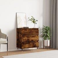 Berkfield Home Sideboard Smoked Oak 60x35x70 cm Engineered Wood in Brown | Size: 60 x 35 x 70 cm