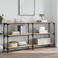 Berkfield Home Console Table Sonoma Oak 150x29x75 cm Engineered Wood in Brown | Size: 150 x 29 x 75 cm