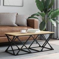 Berkfield Home Coffee Table Sonoma Oak 100x49x40 cm Engineered Wood in Brown | Size: 100 x 49 x 40 cm