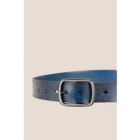 Oswin Hyde Men's Hunter Classic Leather Belt in Navy | Size: Medium