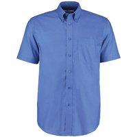 Kustom Kit Men's Workwear Oxford Classic Short-Sleeved Shirt in Mid Blue | Size: 17.5 in