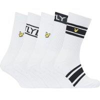 Lyle & Scott Men's Montrose 5 Pack Sports Socks White
