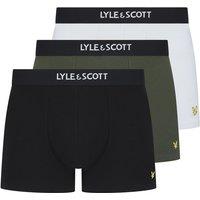 Lyle & Scott Men's Devon 3 Pack Boxers -Black - Climbing Ivy - Bright White | Size: 2XL