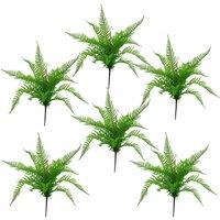 Leaf 6 x 60cm Artificial Bushy Dixie Wood Fern Dark Green Plant | Size: 6 x 60 cm