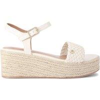 Carvela Women's 'Treccia Flatform' Sandals in Cream | Size: 5