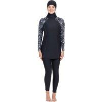 Zoggs Women's Modesty Suit side print Women One Piece Swimsuit in Black | Size: 12