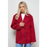 Oasis Women's Relaxed Peacoat in Red | Size: 12
