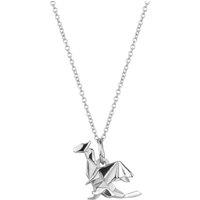 Spero London Women's Sterling Silver Origami Dragon Necklace