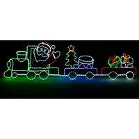 Christow Christmas Train Rope Light Outdoor Decoration LED Xmas Garden Silhouette 192cm