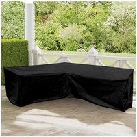H&O Direct 286cm W x 286cm D x 80cm H Outdoor L-shaped Dustproof Waterproof Oxford Cloth Furniture Cover Corner Sofa Cover