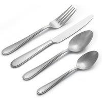 Jamie Oliver Classic Cutlery Set, 16 Piece Antique Stainless Steel, Gift Boxed in Silver