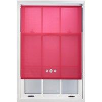 Furnished Fuchsia Pink Daylight Roller Blind with Triple Chrome Round Eyelets - Trimmable Window Shade | Size: 150 cm width x 210 cm drop