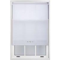 Furnished White Daylight Roller Blind with Triple Chrome Round Eyelets - Trimmable Window Shade | Size: 60 cm width x 210 cm drop