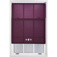 Furnished Aubergine Daylight Roller Blind with Triple Chrome Round Eyelets - Trimmable Window Shade | Size: 180 cm width x 210 cm drop
