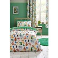 Catherine Lansfield 'Animal Magic' Reversible Duvet Cover Set in Natural | Size: Single