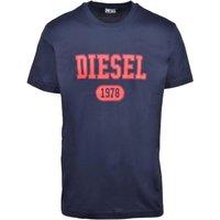 Diesel Men's 1978 Varsity Design Navy Blue T-Shirt | Size: Medium
