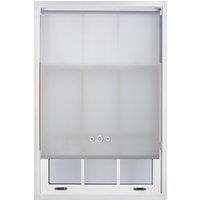 Furnished Grey Daylight Roller Blind with Triple Chrome Round Eyelets - Trimmable Window Shade | Size: 240 cm width x 210 cm drop