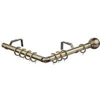 New Edge Blinds 28mm 475cm Ball End Eyelet Bay Pole Set - Antique Brass in Bronze | Size: 475 cm