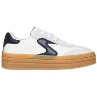 Skechers Girl's Zinger Lift Lace Up Platform Sneaker White/Black in White | Size: Infant 13