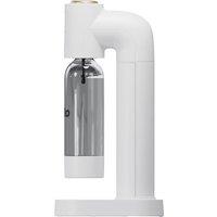 Cello Soda Maker with CO2 Gas Cannister, One Touch Operation, Stainless Steel Drip Tray in White