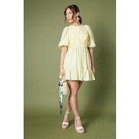 Coast Women's Baby Pleat Organza Mini Dress in Lemon | Size: 10