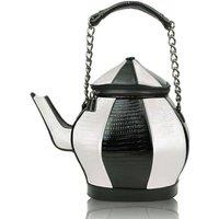 Fontanella Fashion Women's Teapot Shaped Gothic Unique Design Handbag in Black