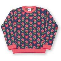 Kite Girl's Queen Of Hearts Jumper in Pink | Size: 4 Years