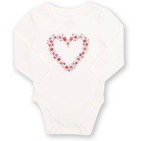 Kite Girl's Baby Rosey Love Bodysuit in Cream | Size: 6-9 m