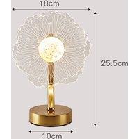 Obasyhig Creative Acrylic Sunflower LED Desk Lamp in Gold | Size: 11 inches