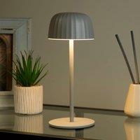 Lighting Collection Ella Outdoor Rechargeable Table Lamp - Grey