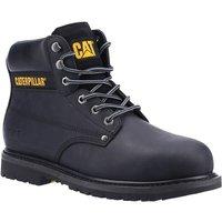 Caterpillar Men's 'Powerplant S3' Leather Safety Boots in Black | Size: 7