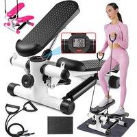 Hinsinc Aerobic Mini Stepper Arm Leg Thigh Toner Fitness Cardio Step Workout Machine UK in Black