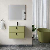 Banyetti Invicta 600mm Wall Hung Vanity with Lira Basin - Sage Green