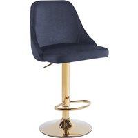 Hygrad Built to Survive Set of 2 Breakfast Velvet Bar Stools Swivel Gas Lift Rest Chair Kitchen Barstool in Black