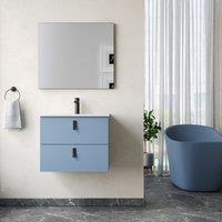 Banyetti Invicta 600mm Wall Hung Vanity with Lira Basin - Powder Blue