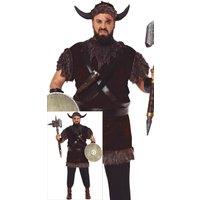 Fiestas Guirca Men's Fancy Dress Adult Viking in Brown | Size: Small