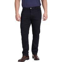 Smart Living Men's Slim Fit Denim Jeans - Classic Cotton Stretch Trousers with Zip Fly in Black | Size: 36
