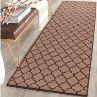 Smart Living Trellis Heavy Duty Machine Washable Hallway Kitchen Non Slip Door Mat in Beige | Size: 57 cm x 90 cm