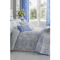 Homescapes French Toile Patterned Duvet Cover Set in Blue | Size: Single