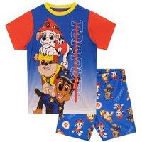 Paw Patrol Boy's Top Pups Short Pyjamas in Blue | Size: 2-3 Years