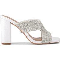 Carvela Women's 'Paparazzi Pearl Block' Heels in White | Size: 3
