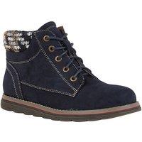 Lotus Women's Navy 'Sycamore' Textile Ankle Boots | Size: 6