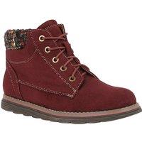 Lotus Women's 'Sycamore' Textile Ankle Boots in Red | Size: 4