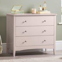 Christow Pink Chest of Drawers Modern 3 Drawer Bedroom Storage Unit Furniture Cabinet