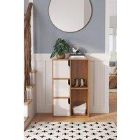 Living and Home 3 Tier Cube Bookcase Wooden Shelving Display Storage Unit Office Living Room Furniture in Natural