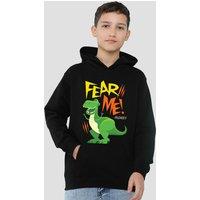Disney Rex Fear Me Youth Kids Pull-Over Hoodie, Black | Size: 7-8 Years