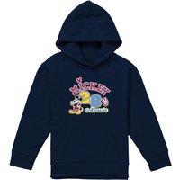 Disney 28 Badge Youth Kids Pull-Over Hoodie, Navy | Size: 5-6 Years