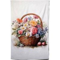Warren Reed - Designer Victorian Easter Basket Watercolour Tea Towel
