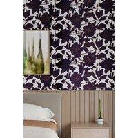 Living and Home Chic Black Peony Wallpaper with Gold-Outlined Flowers and Leaves