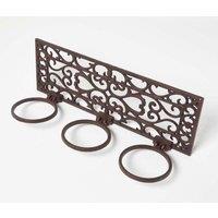 Homescapes Brown Cast Iron Parisian Style Flowerpot Holder